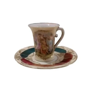 Antigua taza y platillo de porcelana Royal Vienna Demitasse de 1920 marca de colmena en muy buena condición - Imagen 1 de 6