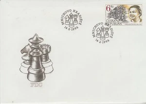 1996 República Checa Ceska Ajedrez 1 Busta FDC MF74163 - Imagen 1 de 1