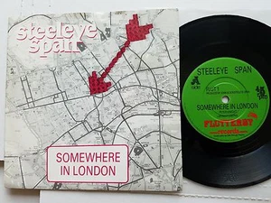 STEELEYE SPAN - Somewhere In London / Lanercost UK FOLK ROCK 1985 Flutterby 7" - Imagen 1 de 4
