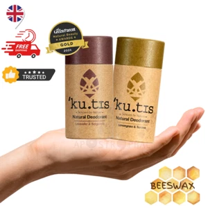 Deodorant Stick Natural KUTIS Beeswax UK Made High Efficiency Lasting 0 Plastic - Picture 1 of 8