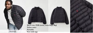Polo Ralph Lauren 2XB Men's Navy Packable Quilted Nylon Puffer Jacket Size $248 - Picture 1 of 17
