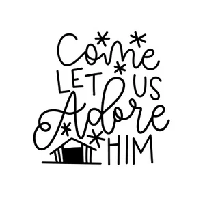 Komm, lass uns ihn anbeten unmontierter Stempel - religiöses Weihnachtslied #26 - Bild 1 von 2