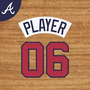 ATLANTA BRAVES HOME JERSEY LETTERING AND NUMBERING KIT (2006-2015) - Picture 1 of 1