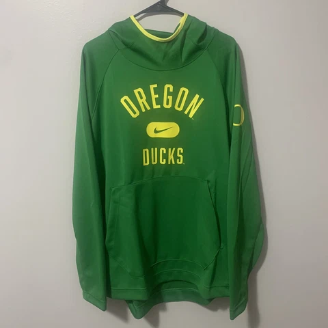 Oregon Ducks Nike Dri-Fit Hoodie Pullover Sweatshirt  Green Yellow DD6259-377 XL Cover