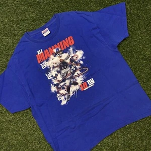 Eli Manning Shirt Large Vintage 00s Y2K New York Giants NFL Game-day Tee - Picture 1 of 12