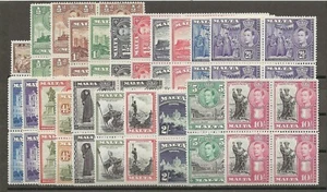 Malta 1938/43 SG 217/231 MNH - Bild 1 von 9