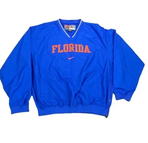 Chaqueta cortavientos de colección Nike Florida Gators Center Swoosh para hombre grande azul cuello en V - Imagen 1 de 10