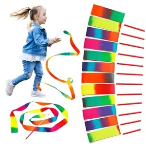 24 Pack Dance Ribbon Streamers,Rainbow Decorations,Goodie Bag - Picture 1 of 7