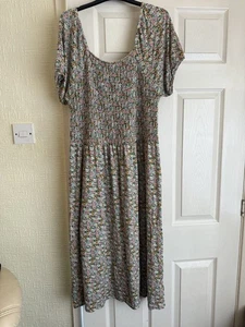 Peacocks Jersey Floral Maxi Dress Size 20 - Picture 1 of 8