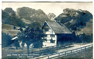 Suiza Brülisau de Rüte 1925 foto real postal sepia - Imagen 1 de 5