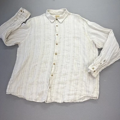 Jos A. Bank 100% Linen Shirt Mens XXL Cream Long Sleeve Button Collar Resort - Image 1 of 4