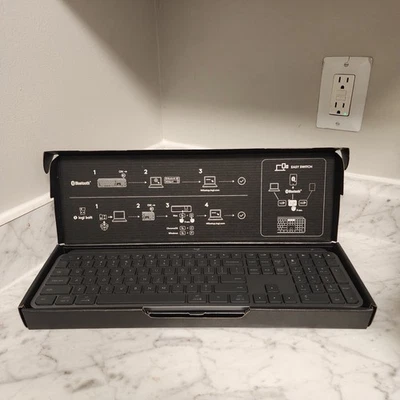 Logitech MX Keys S Full-Size Bluetooth Wireless Keyboard - Black 920-011406 - Image 1 of 4
