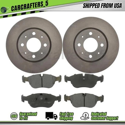 Disc Brake Rotors Brake Pads Set Front for 1993 Volvo 850 2.4L Lifetime Warranty - Image 1 of 4