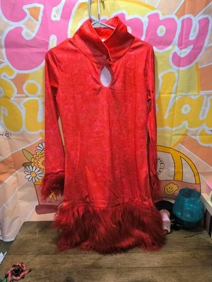 Vestido Mod Rojo Talla XL Imitación Piel Recortado Foto 1 de 4
