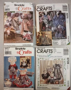 Simplicity Crafts 7140, 8457 Elephants Pigs McCall's Crafts 4275, 5739 Cows Cats - Picture 1 of 11