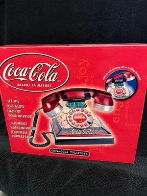 Nuevo teléfono vitral Coca-Cola vintage como nuevo en paquete de fábrica Foto 1 de 4