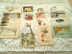 Set of 16 Vintage Christmas Post Cards, Early 1900's - Picture 1 of 2