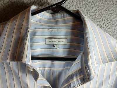 CAMISA DE VESTIR HOMBRE JOSEPH ABBOUD L/S AZUL BLANCO BEIGE 17 34/35 ALGODÓN 3442 Foto 1 de 3