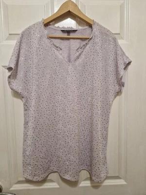 Ladies Lilac Sequin Tunic Top Size 16 From Bonmarche - Image 1 of 4