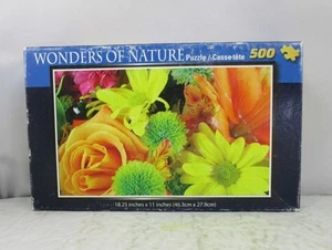 Cardinal "Wonders of Nature" Flowers - 500 Piece 18" x 11" Puzzle - NEW Sealed - Picture 1 of 3