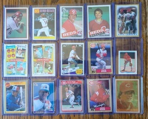 Pete Rose Card Lot, 14 Cards 1 Sticker, Reds, Expos, Phillies - Picture 1 of 7