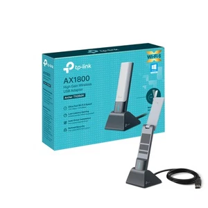 TP-Link Wi-Fi 6 AX1800 High Gain Dual-Band Wireless USB Adapter, 1.2-meter USB 3 - Photo 1/7
