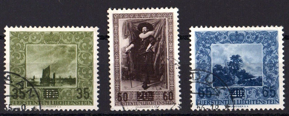 W1055 LIECHTENSTEIN 1954 Pinturas de la Galería Real, Vaduz (V) Usado Foto 1 de 1