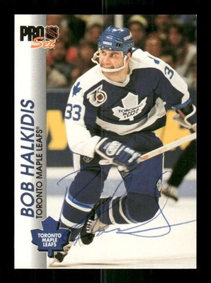 1992-93 Pro Set  190 Bob Halkidis signed auto autograph  BXCP52 - Image 1 of 2