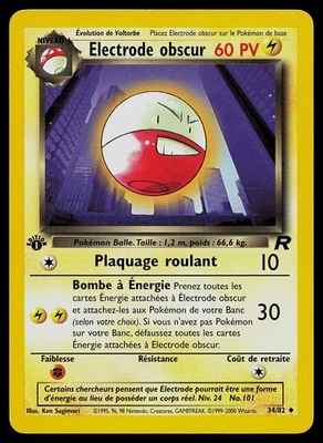 Pokemon Card - Dark Electrode obscur Team Rocket French 34/82 1st Edition - Image 1 of 2