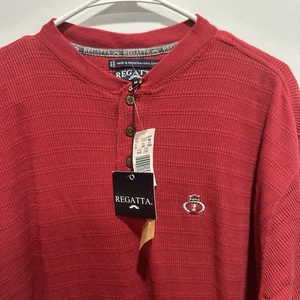 Camicia media uomo vintage regata Henley nuova con etichetta - Foto 1 di 5