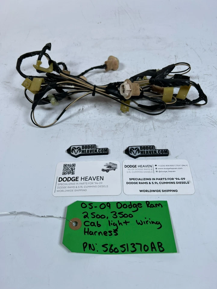 Arnés de cableado ligero de cabina OEM 56051370 Dodge Ram 2500 3500 2006-2009 Foto 1 de 4