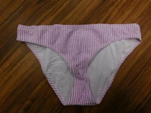 Costume da bagno nuovo con etichette JCrew $44 Seersucker bikini fondo taglia M rosa orchidea 23515 - Foto 1 di 3