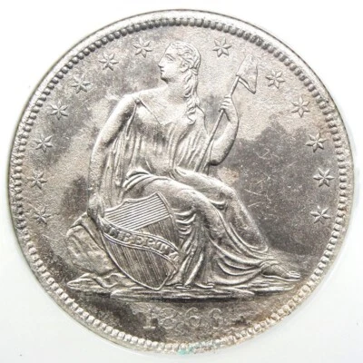 1860-O Seated Liberty Half Dollar 50C. NGC SS Republic Shipwreck - AU UNC Detail - Image 1 of 4