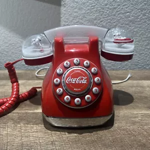 Coca-Cola Snow Dome Touch- tone Land-line Telephone with light- up Handset - Picture 1 of 7