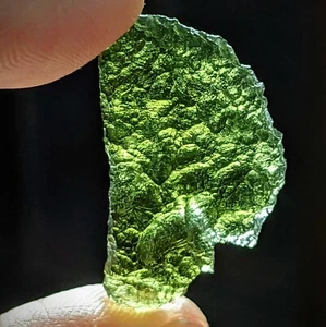 MOLDAVITE Tektite Genuine Crystal Synergy 12 Certified Authentic Chlum Certified - Picture 1 of 8