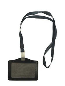 ID CARD HOLDER NECK LANYARD BADGE BLACK SECURITY PHOTO IDENTITY OFFICE PASS KEY - Picture 1 of 6