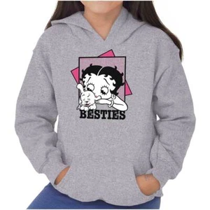 Retro Cartoon Betty Boop and Pudgy Besties Youth Girls Hoodie Sweatshirts Kids - Picture 1 of 10
