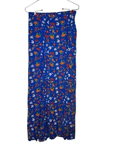 Paolita Womens Skirt Maxi Iris Side Zip Colorful Ditsy Floral Print A-Line Large - Picture 1 of 10