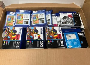 Lot of 43 EXPIRED Printer Ink Cartridges 17 OEM & 26 remanfactured Epson HP etc - Picture 1 of 24