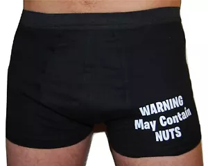 Mens Novelty Valentines Boxer Shorts Trunks Birthday Groom Husband Boyfriend Nut - Picture 1 of 5