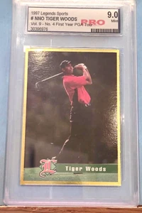 RARO 1997 LEGENDS SPORTS MAGAZINE VOL. 9 TARJETAS TIGER WOODS RC PRO COMO NUEVAS 9 - Imagen 1 de 1
