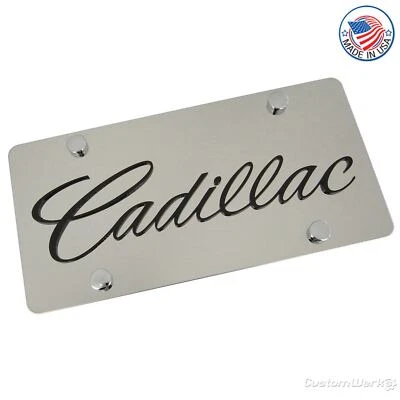 Cadillac Script License Plate (Chrome) - Image 1 of 4