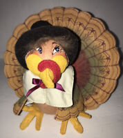 Annalee Thanksgiving Harvest Turkey Pilgrim Centerpiece #350408 Fall Decor 6"