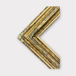 9 x 12 In Stock Ready to ship Traditional compo ornate wood frame, marble gold - Picture 1 of 10
