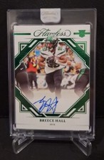 2022 Panini Flawless Rookie Frame Signatures Emerald Auto #BH Breece Hall 3/5 RC