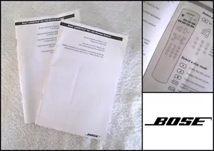 Genuine BOSE Lifestyle RC-18S Remote Control Owner's Guide - Picture 1 of 1