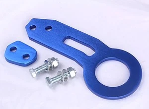 Abschlepphaken Ring JDM blau Alulegierung Riemenring Satz vorne hinten Racing Turbo - Bild 1 von 4