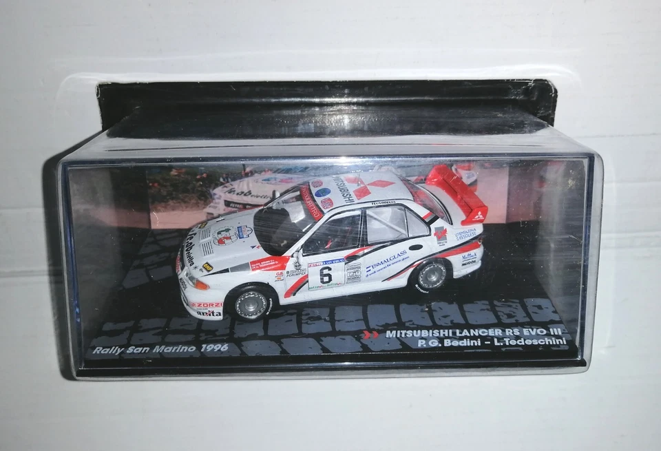 MITSUBISHI LANCER RS EVO III RALLY SAN MARINO 1996 SCALA 1/43 - Immagine 1 di 1