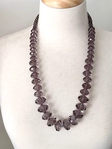JOAN RIVERS PURPLE ACRYLIC NECKLACE 30" - Picture 1 of 2