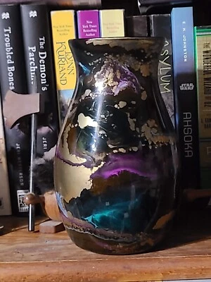 Jarrón de vidrio decorativo MULTICOLOR-7" de alto 4" de ancho Foto 1 de 4